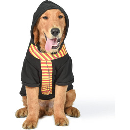 Худі Гаррі Поттер Ґрифіндор з імітацією шарфа для собак, розмір M | Аксесуари для собак | Худі для собак з символікою Гоґвортсу