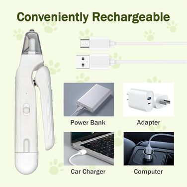 Триммер для обрізання кігтів домашніх тварин з LED-підсвічуванням для собак та котів. Безпечний інструмент для догляду, запобігає розшаруванню кігтів. Професійні ножиці для кігтів для маленьких собак. Зелений колір.