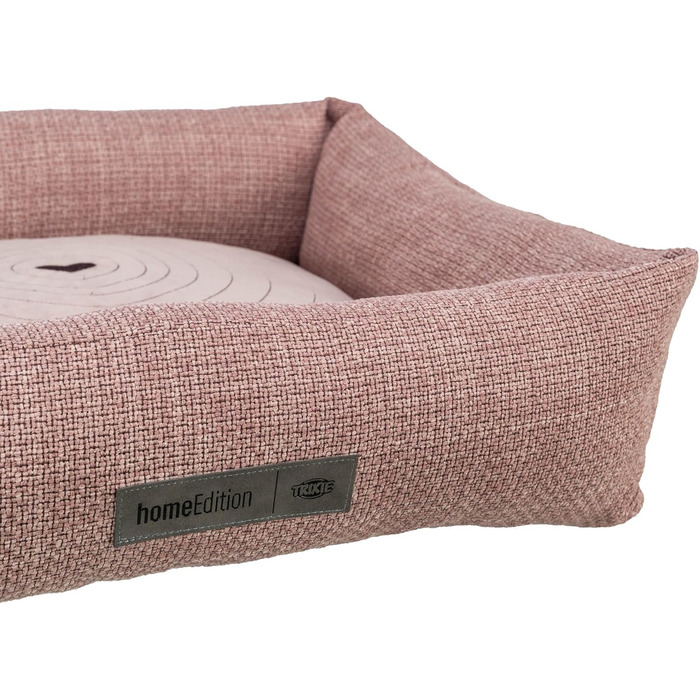 ТRIXIE Viviana – лежанка для собак, 60x50 см, рожева, з м'яким велюровим покриттям, кошик для собак, інтегрована подушка, антиковзаюче дно, м'яка та миється. 37543 L 60 x 50 x 16 см