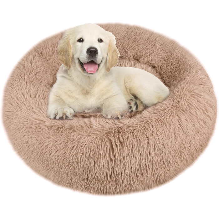 Зручне заспокійливе ліжко для собак середнього розміру, миється, Anti-Angst, ліжко-пончик, розкішне, тепле, м'яке, покращений сон, дивовижне ліжко для котів, затишне, з антиковзною основою
