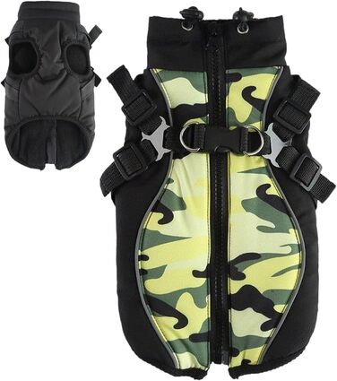 Водонепроникна зимова куртка для собак та цуценят | Зимова куртка для собак з світловідбиваючими смугами (L)