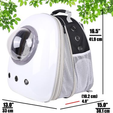 Рюкзак-переноска для котів та інших тварин, до 9 кг, з фронтальною розширенням, прозоре вікно, для великих котів, цуценят, кроликів