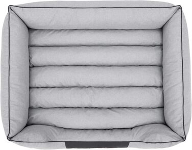 Крісло-ліжко для собак XL 85x65 см, м'яке, сіре (також розміри XXL 110x90 см)