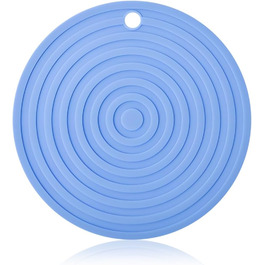 Силіконові килимки під миски для котів та собак, водонепроникні, антиковзаючі, 23.6 см (блакитний)