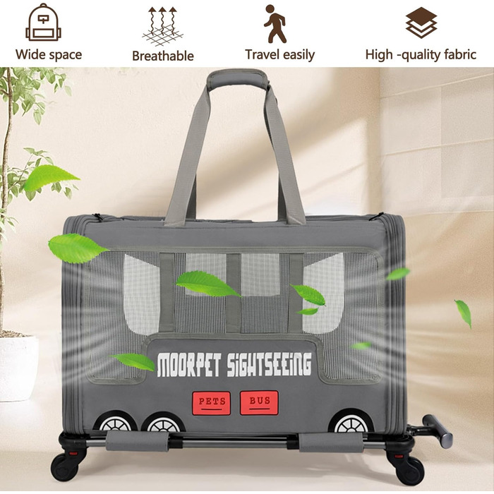 Дитяча коляска для тварин Galatée, сумка-переноска для собак та котів, складана переноска для подорожей, кемпінгу (червона)