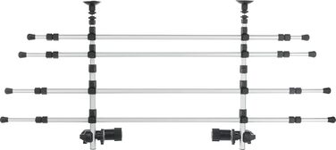 Сітчаста перегородка для собак TRIXIE в багажник автомобіля, регульована, 105–172 см, 46–60 см, срібно-чорна