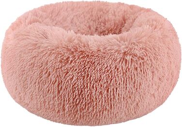 М'яке кругле ліжко для собак та котів Segle з антиковзною основою, рожеве, 80*80*20 см