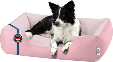 Лягушковий лежак для собак BedDog Zara, рожевий, 80x65x18 см, знімний чохол