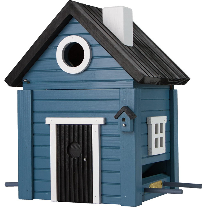 Будиночок для птахів Wildlife Garden WG118 Multiholk Blaues Haus – дерев'яна комбінована годівниця та гніздівля