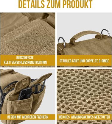 Шлейка для собак OneTigris з рюкзаком, Hoppy Camper 3.0, для кемпінгу та піших прогулянок, для середніх/великих собак, рюкзак на спину з 2 основними та 4 додатковими кишенями - Зелений (M, Коричневий)