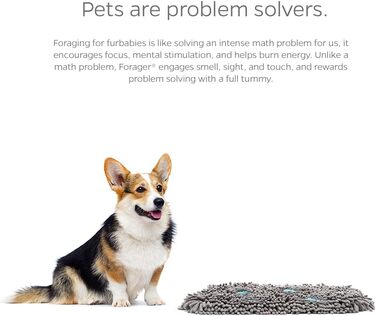 Килимок-заспокійник для собак Pet Parents® Forager® Matten з м'яким носиком та неслизьким покриттям. Повільний годівник для собак великих та малих порід (48,3 см)