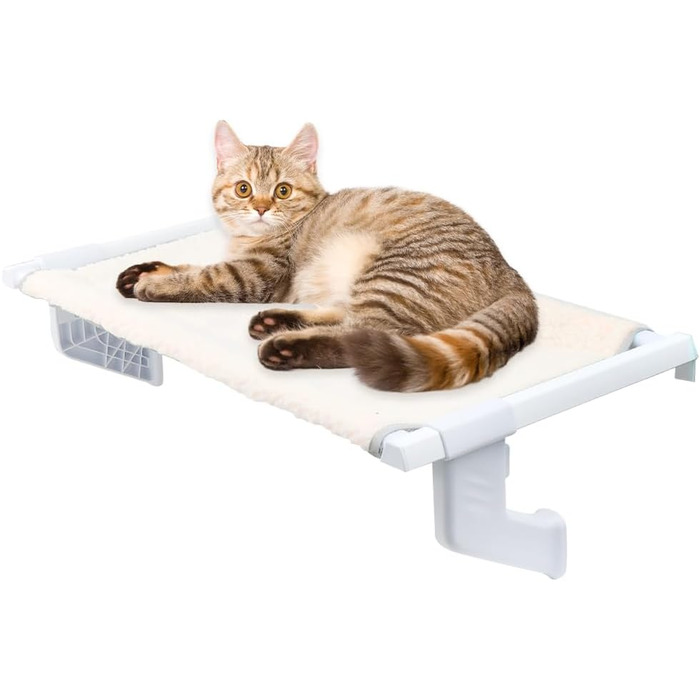 Крісло-гамак для котів на вікно, 68x34.5 см. Гамак для котів, ліжко для котів, гамак для котів на підвіс, зручне місце для відпочинку для великих котів до 25 кг