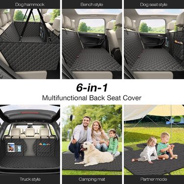 Захисний чохол на сидіння автомобіля для собак AsFrost, PU-шкіра, водовідштовхувальний, стійкий до подряпин, з жорсткою основою, для подорожей, кемпінгу, собачої лежанки