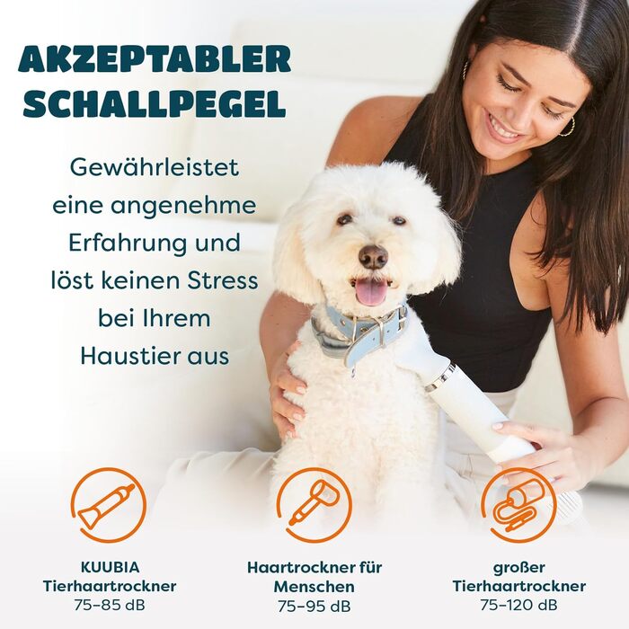 Фен для собак 5-в-1 900W | Фен-щітка для собак та котів | Безшумний, з іонізацією, для всіх порід | Сушарка для тварин