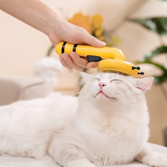 Бурштянна щітка для собак та котів: видаляє підшерсток, розплутує шерсть