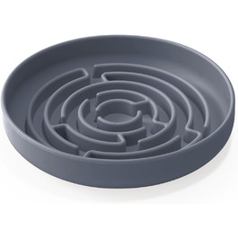 Миска для собак Slow Feeder, силіконова миска для тварин з присоскою, антизадушливий дизайн, підходить для собак маленьких та середніх порід (сіра)