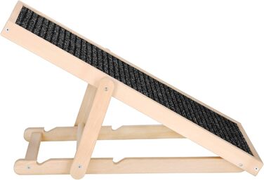 Дерев'яна рамка для собак, регульована висота, чорний колір, 78 см. Ідеально для маленьких собак.