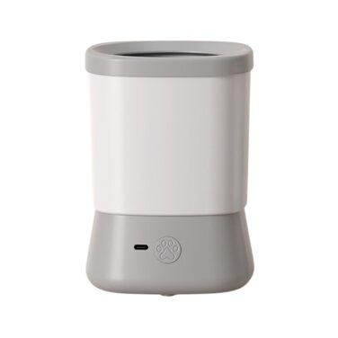 Автоматичний очищувач лап для собак | 2-ступеневий аксесуар для миття лап | для дому, подорожей, прогулянок, кемпінгу, сірих кольорів