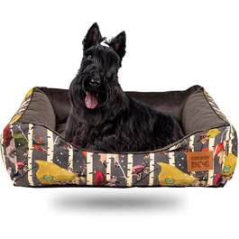 М'яке ліжко-корзина для собак 'Kinia' (Superheld, S) з високими бортиками, з велюрової тканини