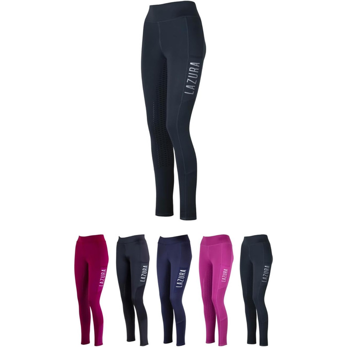 Лазура - Ріддінгінси для жінок та дівчаток Емілія | Повний силіконовий покрив | Ріддінгінси з двома кишенями для телефону | Доступні у п'яти кольорах | Розміри 116-176 та 34-46 (116, Чорний)