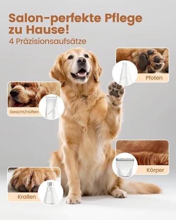 Набір 4 в 1 для догляду за собаками: машинка для стрижки, триммер для лап, точилка для кігтів, для собак та котів