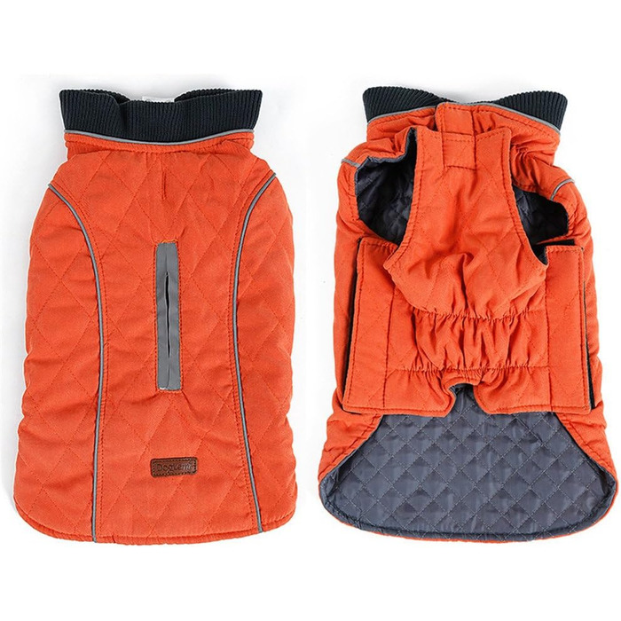 Тепла жилетка для собак TFENG з відбиваючими елементами, розмір XL, помаранчевий колір