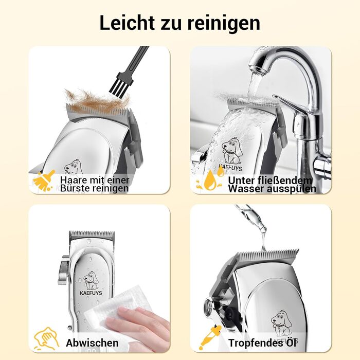 Професійна машинка для стрижки собак - бездротовий триммер для собак та котів, тиха, повний набір для грумінгу для густого хутра