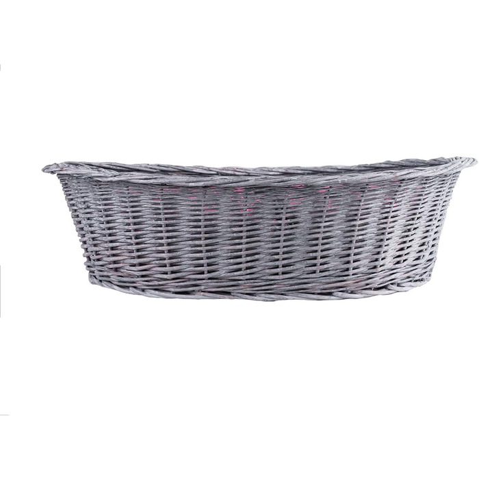 Плетене ліжко для собак та котів з лози (50x36x16 см, сірий)