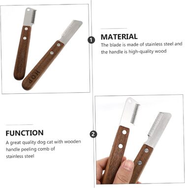 Набір гребінців для грумінгу тварин VANZACK: дерев'яні та металеві гребінці для собак та котів