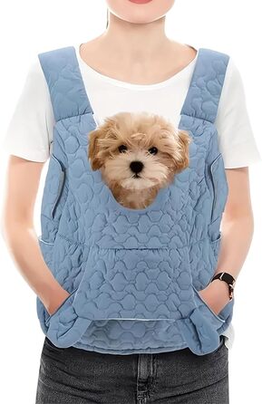 Рюкзак для собак Godpqiui | Дихаючий рюкзак-переноска для маленьких собак та котів, для цуценят, середніх котів, для прогулянок, кемпінгу, походів, їзди на велосипеді (Сапфір)