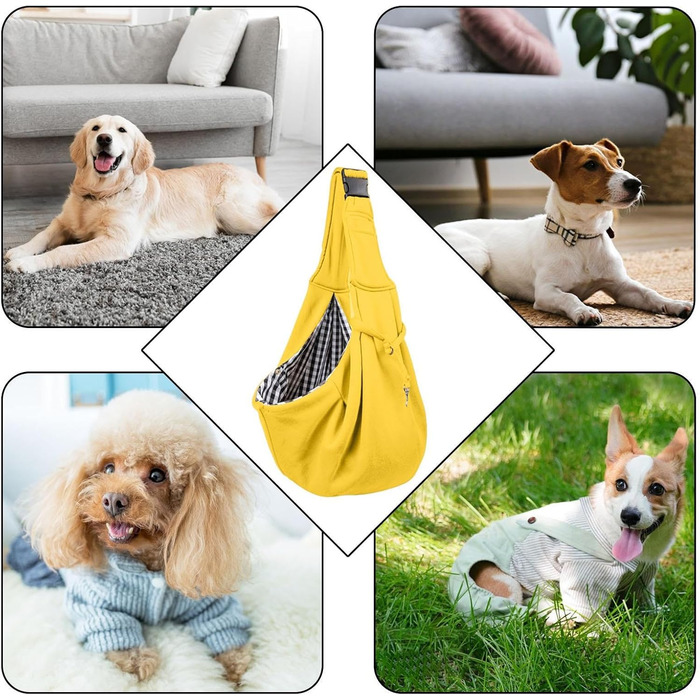 Сумка-переноска для маленьких собак, жовта | Зручна переноска для тварин, для подорожей та прогулянок