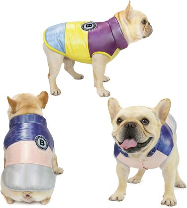 Теплий зимовий одяг для собак: флісова куртка від холоду для маленьких собак, бульдогів та котів (M, блакитний)