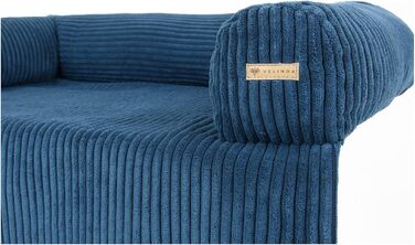 Килимок для собак Velinda: лежанка, софа, захист дивану (темно-синій, Cord)