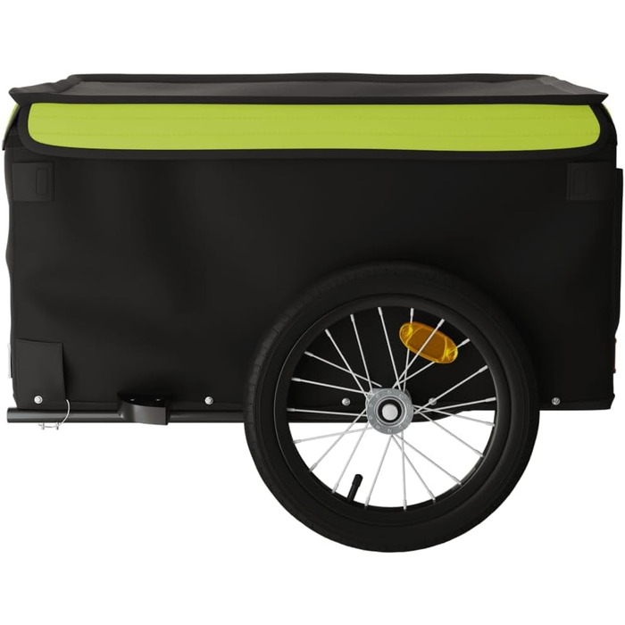 Причіп для велосипеда Gecheer, вантажний причіп, чорний пластиковий контейнер для перевезення вантажів, собак (124 x 62.5 x 52 см)