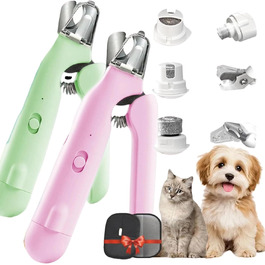 Професійна кусачка для собак 2-в-1 з LED-дисплеєм, тихий мотор, для собак великих, середніх та малих порід