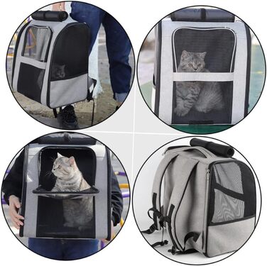 Рюкзак для котів Verdanverse: дихаючий, місткий, з міцного матеріалу, для транспортування котів та маленьких тварин