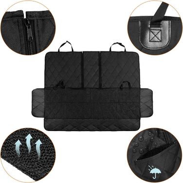 Захисний чохол на сидіння авто для собак QWORK®, універсальний, довговічний, для всіх авто, мінівенів та SUV