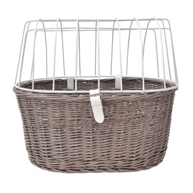 Корзина для велосипеда Aumüller з тримачем, L: 52 см - кріплення на багажник - вінтажний сірий колір