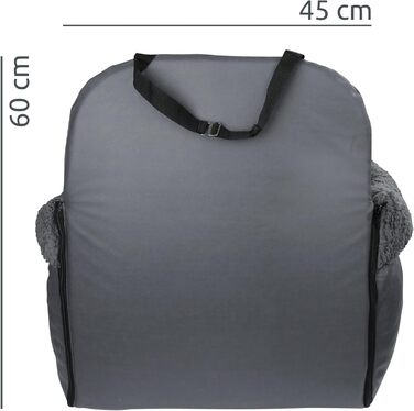 Автокрісло для собак GEAR Frontera – ортопедичне ліжко/кошик для собак, з ременем безпеки, знімний чохол, для маленьких та середніх собак, на передні та задні сидіння, з м'якого тедді