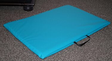 Килимок для собак, лежанка для тварин: двосторонній, штучна шкіра, піна, 3 см (60x40 см, блакитний)