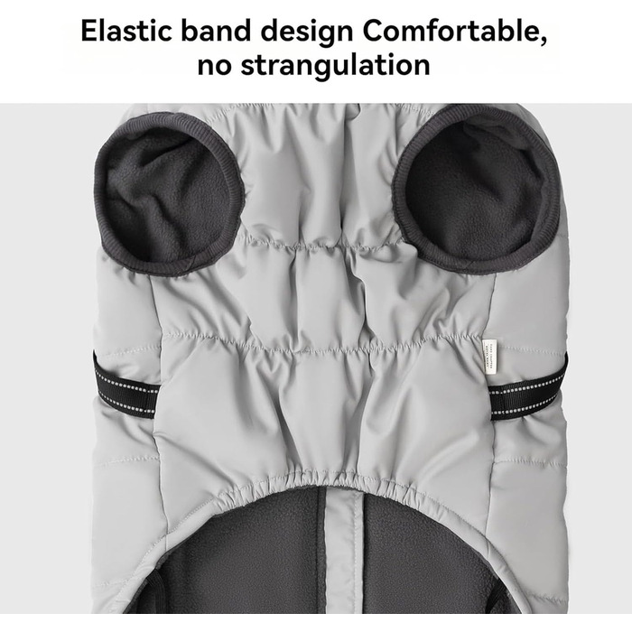 Зимовий теплий пуховик для собак середніх порід, водонепроникний, з коміром-стійкою, з кільцем для повідка, 6XL