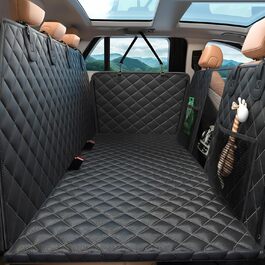 Чохол на сидіння авто для собак, міцний, водонепроникний, 7-шаровий, збільшує простір на 40%, витримує 180 кг, чорний
