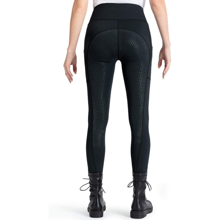 Легінси для верхової їзди NAVISKIN з силіконовим повним покриттям, чорні, з кишенею для телефону, Slim Fit