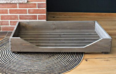 Ліжко для собак Dekorie з масиву хоза - 60-110 x 40-60 см. Підходить для собак різних розмірів. Колір: коричневий, вінтаж. Клітка/софа для собак/кішок