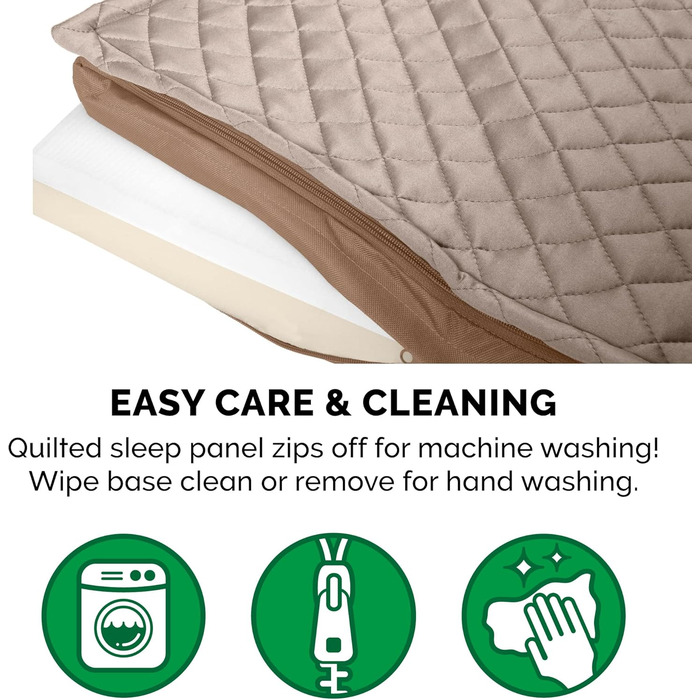 Лягу для собак Furhaven XL: Водостійкий лежак з піною Memory Foam, розмір Jumbo (X-Large), колір пісок (102 x 81 x 10 см)