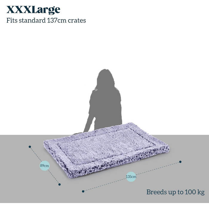 Міцне ліжко для собак Toutwool - стійке до кусання, 3XL, 58x41x5 см, для маленьких порід, Jacaranda