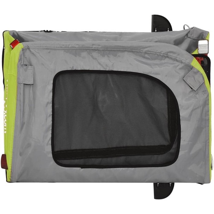 Фahrradanhänger Festnight: Причіп для велосипеда для собак чорного та сірого кольорів, 45 кг, зелено-сірий