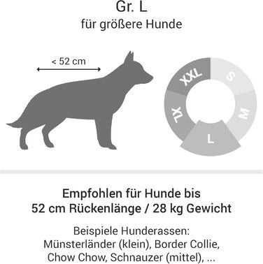 Ортопедичне ліжко для собак Doctor Bark - миється до 95°C, гігієнічне, без запаху, для середніх собак, сірий кошик з лежаком (L - 90x80 см)