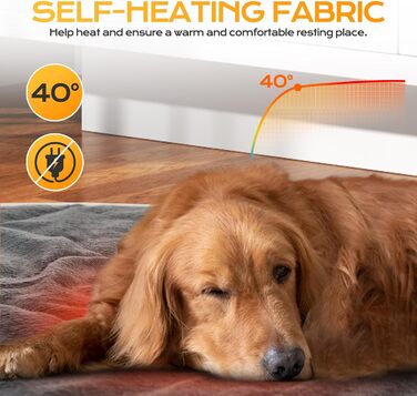 Самогріюча ковдра для котів та собак - тепла підстилка для тварин, XL 58x88 см