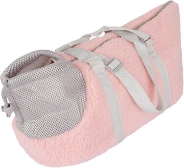 Транспортна сумка для собак та котів - рожева, з регулюванням, дихаюча, з ременем безпеки